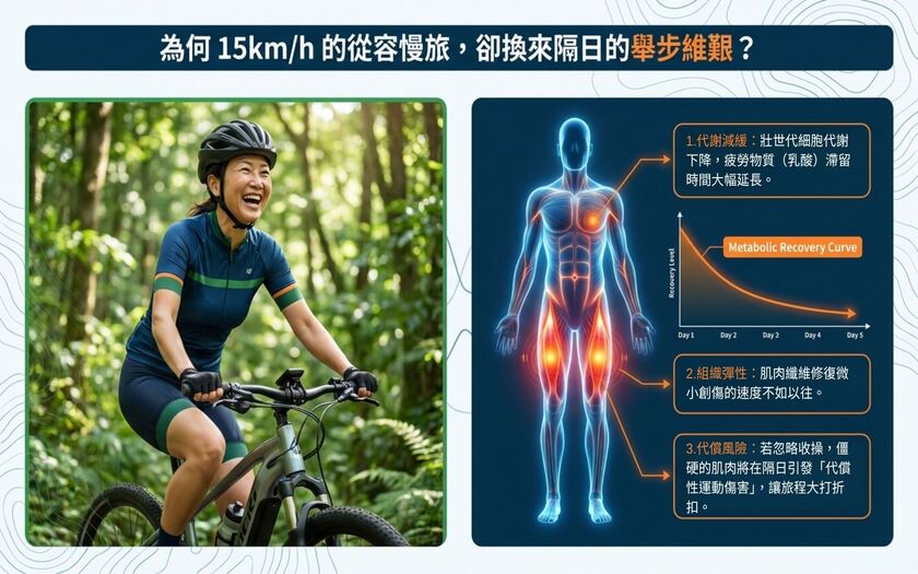 運動與健康,山海戀單車,身心健康,單車旅遊,壯世代學堂,慢旅,科學補給,熟齡生活,科學化肌肉修復,SmartFuelingforCyclists,Ebike,SlowTravel,CyclingTravel,Active Aging Lifestyle,ActiveAgingLifestyle,ScienceBasedMuscleRecovery