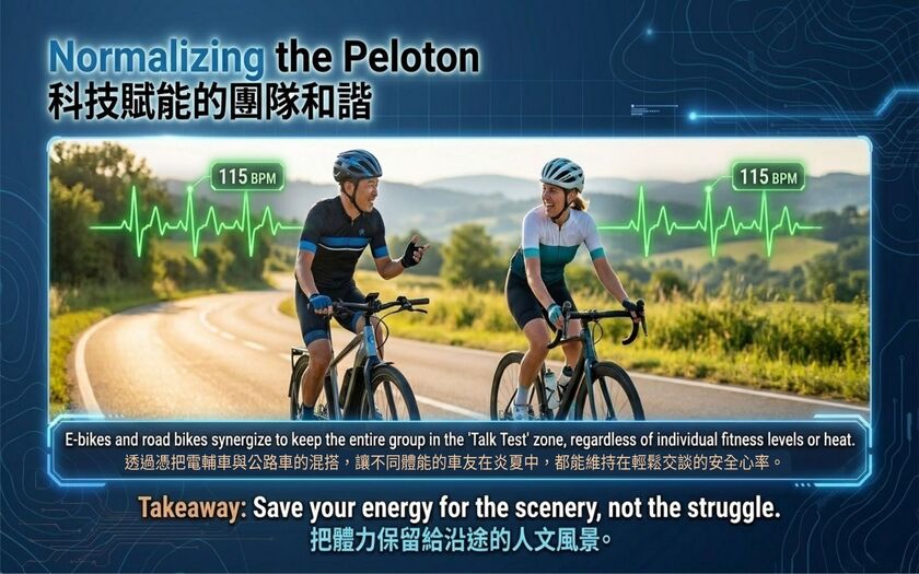 運動與健康,山海戀單車,身心健康,單車旅遊,壯世代學堂,慢旅,科學補給,熟齡生活,夏日騎行,抗暑安全,防曬裝備,運動補水,心率配速,SmartFuelingforCyclists,Ebike,SlowTravel,CyclingTravel,Active Aging Lifestyle,ActiveAgingLifestyle,CyclingHeatSafetyGuide