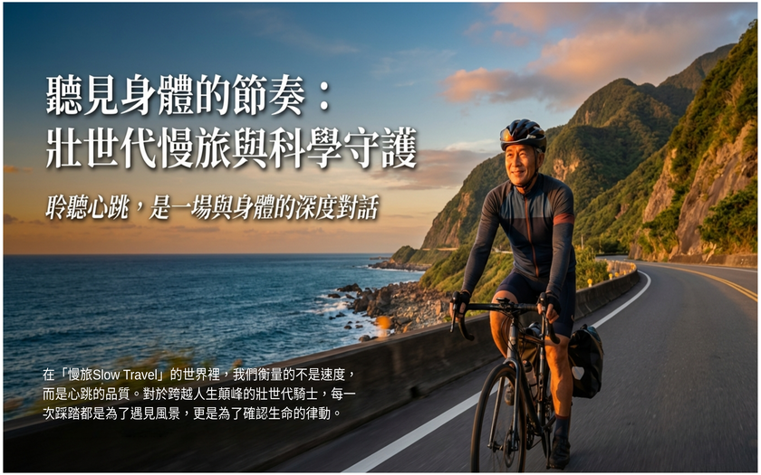 運動與健康,山海戀單車,身心健康,單車旅遊,壯世代,慢旅,健康安全守護,心律管理,說話測試,TalkTest,BikeTour,Ebike,SlowTravel,CyclingTravel