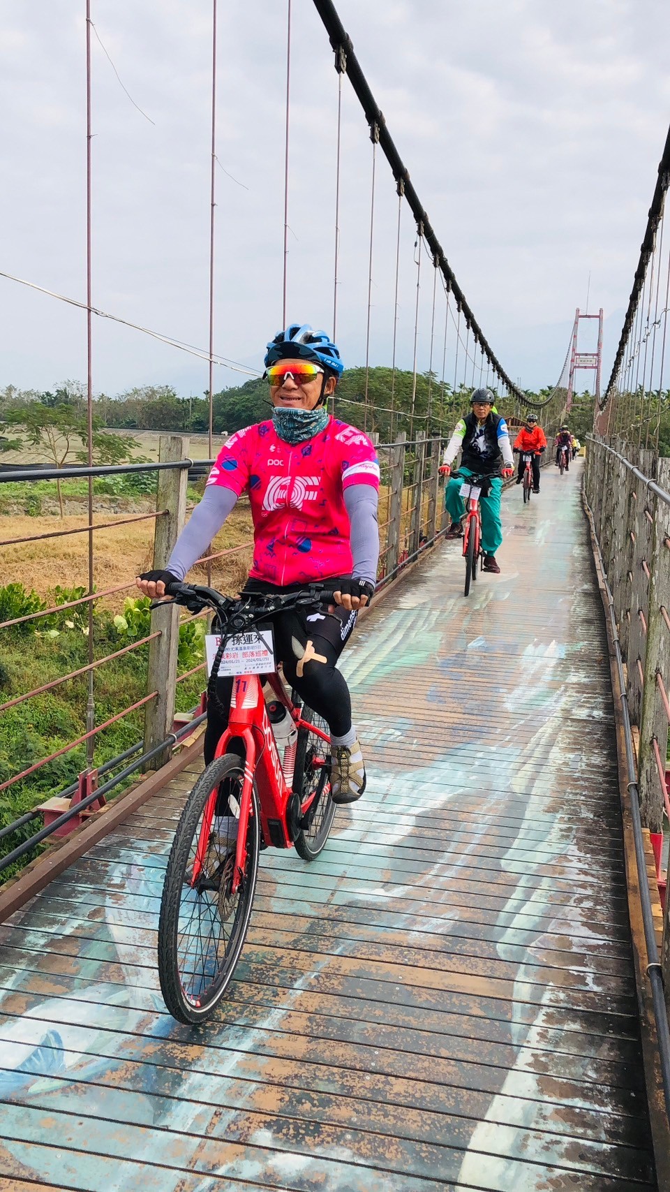 屏東,萬巒,萬巒吊橋,彩繪吊橋,橋樑,山海戀單車