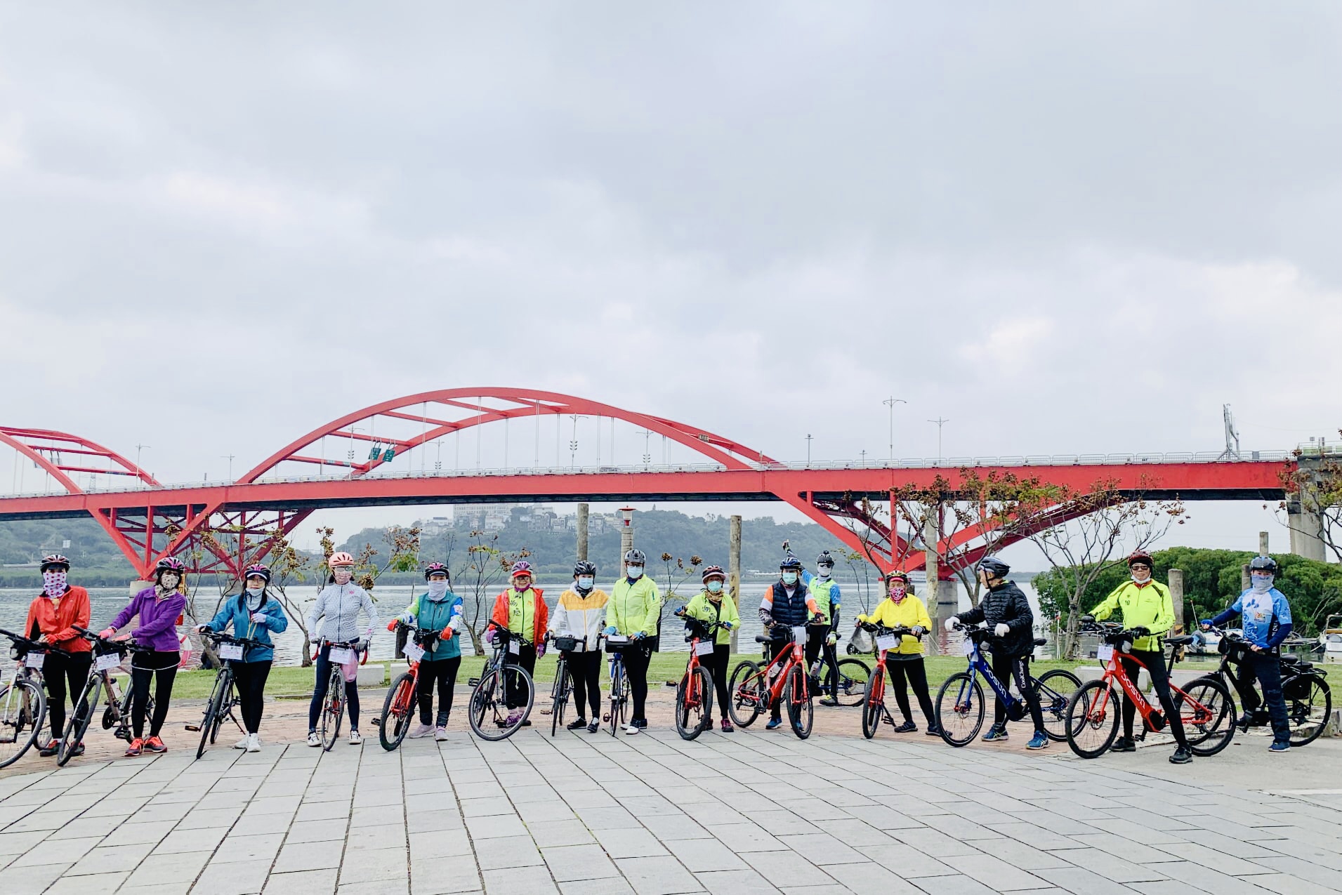 新北,淡水,關渡大橋,鋼拱橋,橋樑,山海戀單車