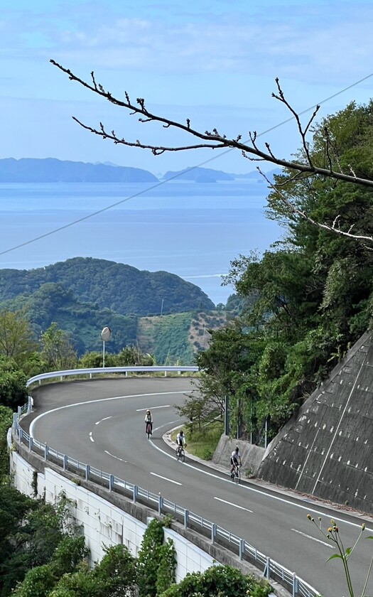 山海戀車友D10騎行宇和島騎回松山0KM終點路途上。